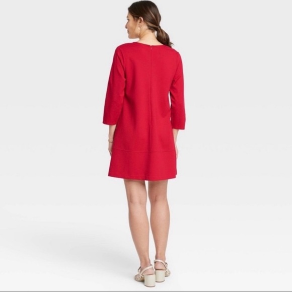 The NINES by HATCH LITTLE BLACK MATERNITY DRESS size XS X-small red - Picture 7 of 12